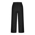 thumbnail image 5 of Jalioing Women's Casual Slacks Ankle Length Staight Leg Drawstring Waist Trousers Summer Loose Lounge Pants, 5 of 7