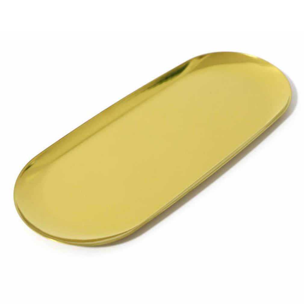 Details about   Large Gold Metal Oval Tray Stainless Steel Decor Home Jewellery Storage Nordic 