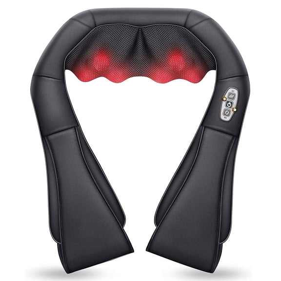 Comfier Shiatsu Shoulder Neck Massager with Heat, 4D Deep Kneading Back Massager for Men Women