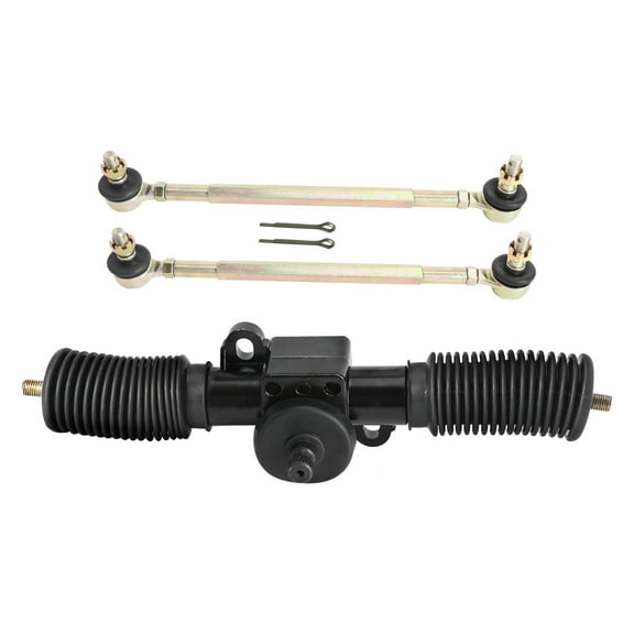 330mm /16.5" Metal Power Steering Gear Rack Pinion and 230mm/9" Left Right Tie Rod Ball Joint for DIY Go Kart ATV Quad UTV Golf Cart Drift Trike Buggy Dolly Cart Four Wheelers Lawn Mower