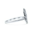 thumbnail image 2 of Elegant Marijuana Leaf Engraved Oxidized Ring Band 925 Sterling Silver Size 10, 2 of 5