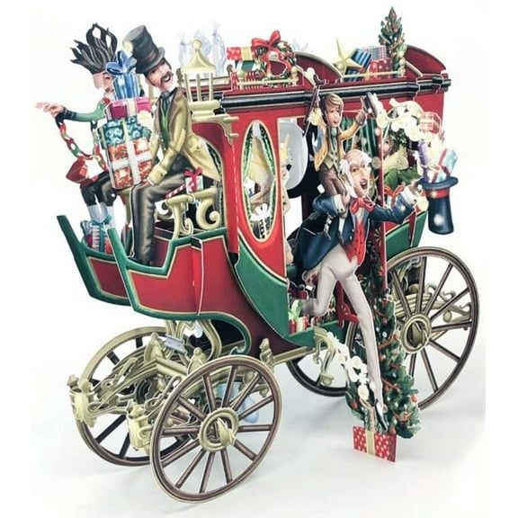 Paper D'Art : Christmas Carol 3D Pop Up Laser Cut Christmas Card