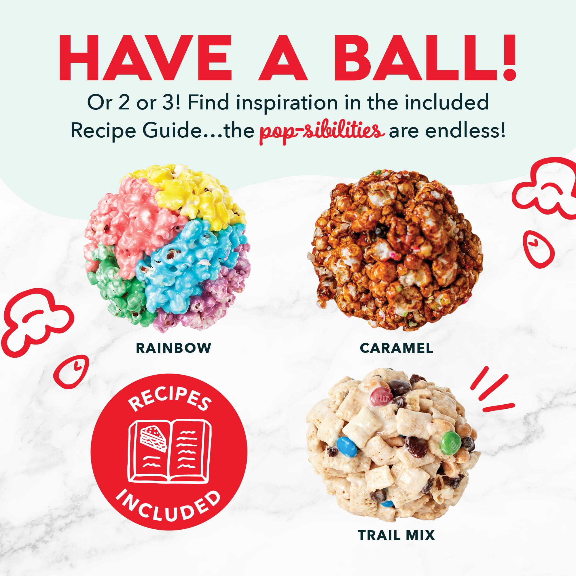 Dash Popcorn Ball Maker Set of 2, Makes 3.5" Popcorn Balls, Aqua