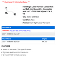 thumbnail image 2 of Front Right Lower Forward Control Arm and Ball Joint Assembly - Compatible with 2007 - 2008 BMW Alpina B7 4.4L V8, 2 of 2