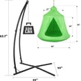 thumbnail image 4 of LAZY BUDDY Hanging Tree Tent with Stand, Hammock Chair Set, Swing Tent with Adjustable X-Stand and LED Light, for Bedroom Porch Balcony Garden (Green), 4 of 8