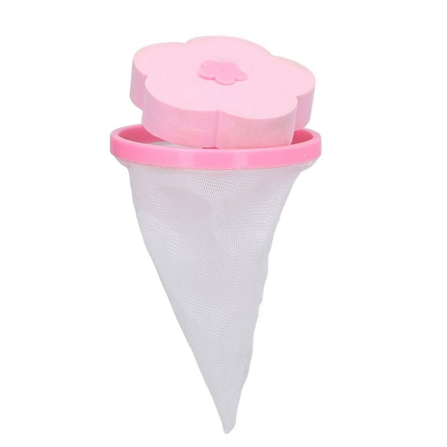 DEWIN Washing Machine Filter Bag Floating Reusable Laundry Hair Mesh Remover for Pulsator Washer 10pcs(Pink)