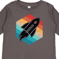 thumbnail image 4 of Inktastic Rocket Ship Retro Space Boys or Girls Long Sleeve Toddler T-Shirt, 4 of 5