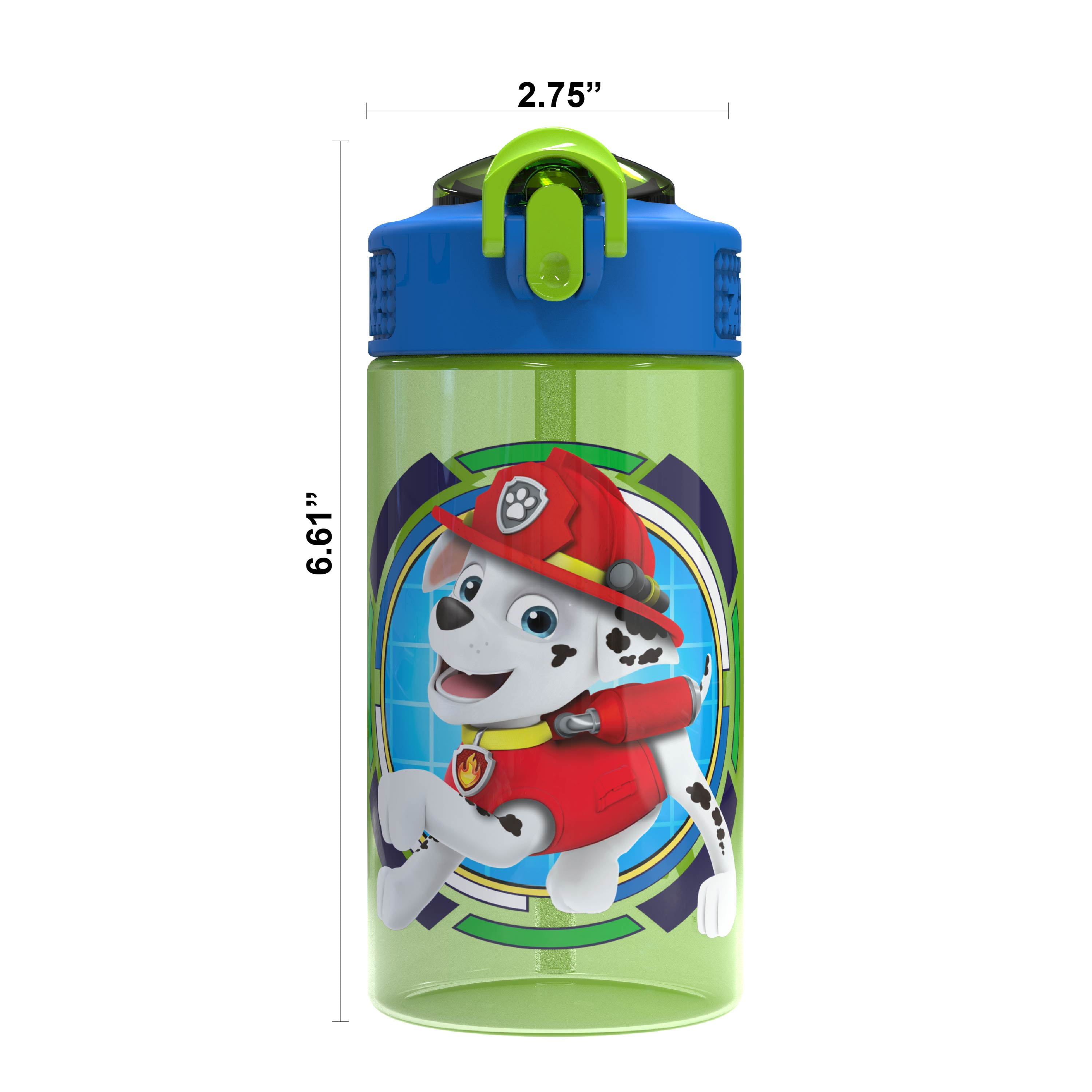 temperatuur Champagne regeling Zak Designs 16 oz PAW Patrol Kids Water Bottle Plastic with Push-Button  Spout and Locking Cover, Marshall, Skye and Friends - Walmart.com