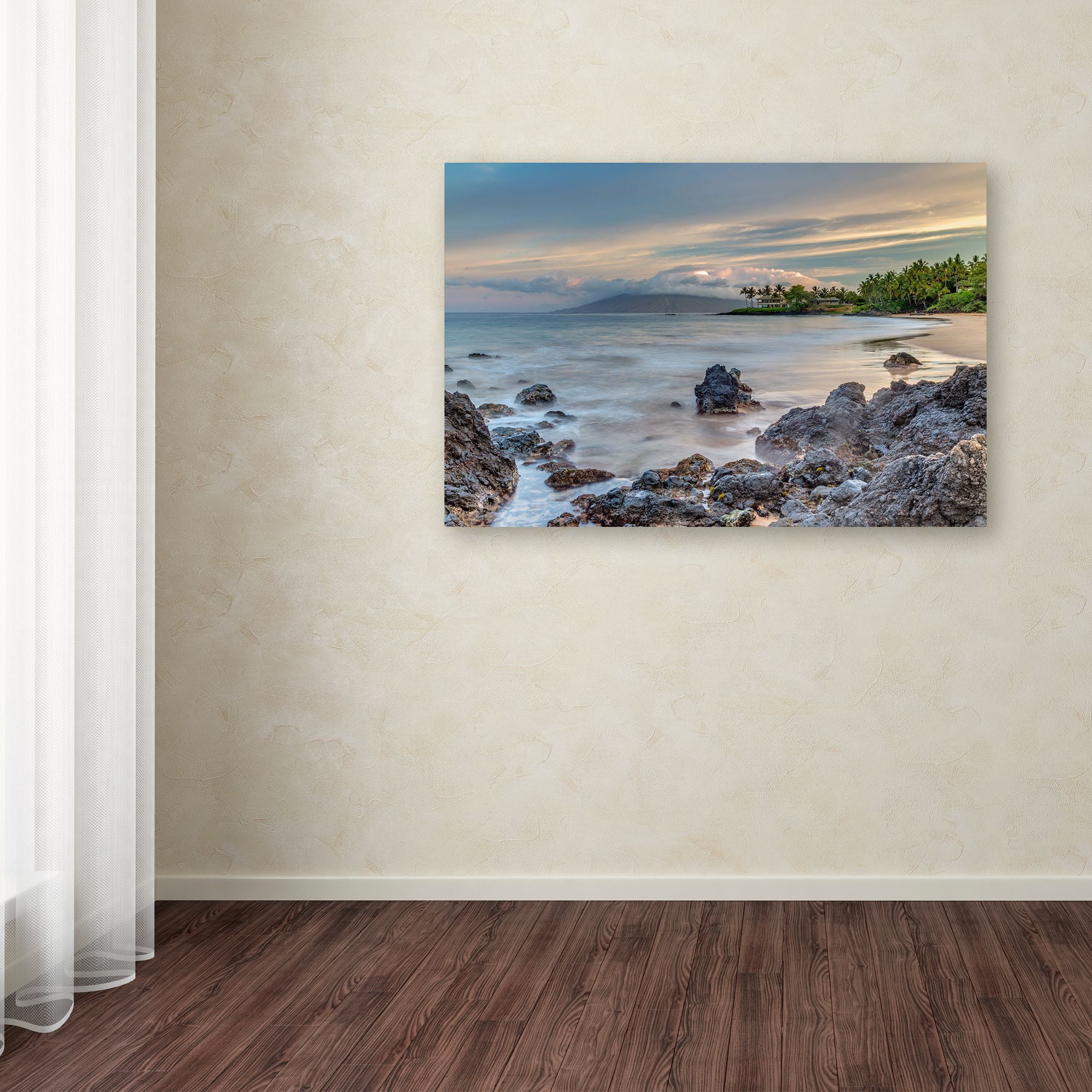 Trademark Fine Art 'Secret Beach Sunrise Maui' Canvas Art by Pierre Leclerc