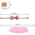 thumbnail image 4 of Suministros para fiesta de cumpleaños para perros, traje de cumpleaños para perros, tutú rosa para perros, sombrero de cumpleaños para perros, collar y horquilla con pajarita para perros, 4 of 5