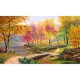 thumbnail image 3 of Potapov, Vitaly 24x16 Black Modern Framed Museum Art Print Titled - Autumn in the old park, 3 of 5