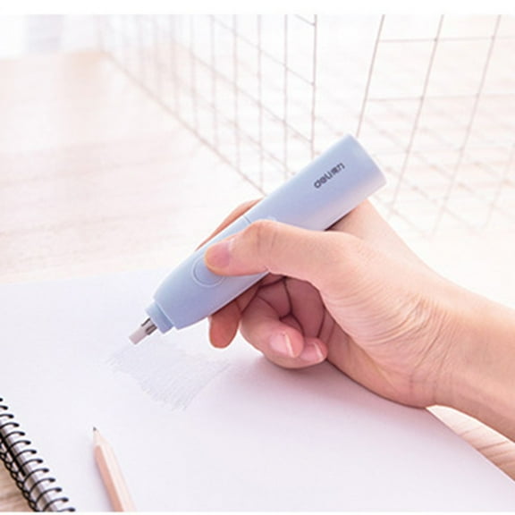 PureCasa Electric Erasers for s Artistics, Supplies Pratical Electric Pencil Erasers, 1PC Electric Eraser 10PCS Refills, 2 AAA Battery (Not Includes), Blue