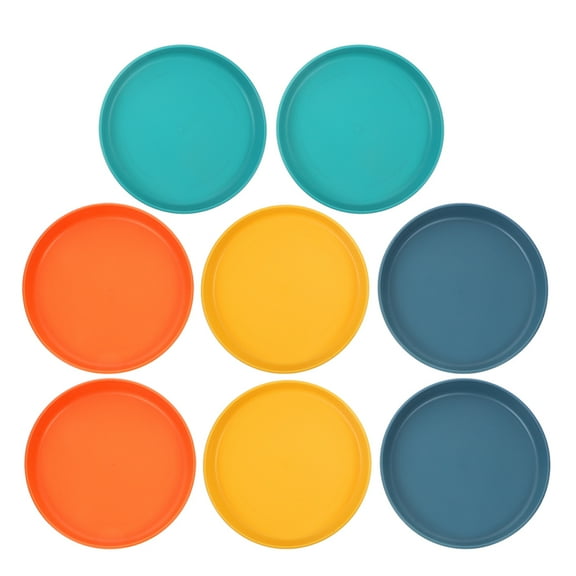 Hemoton 8pcs Cat Food Dish Plastic Shallow Wide Cat Wet Food Flat Bowl Whisker Friendly Cat Plates For Kittens And Short Legged Cat Dogs