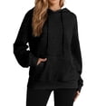 thumbnail image 4 of MLDRA Womens Sweatshirts Hoodies Waffle Grid Pullover Top Long Sleeve with Pocket Clothes, 4 of 6