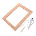 thumbnail image 2 of Marco de fotos de madera con luz LED para sala de estar y dormitorio, marco de fotos LED de acrílico luminoso, marco de exhibición de fotos, soporte para fotos para el hogar, 2 of 7
