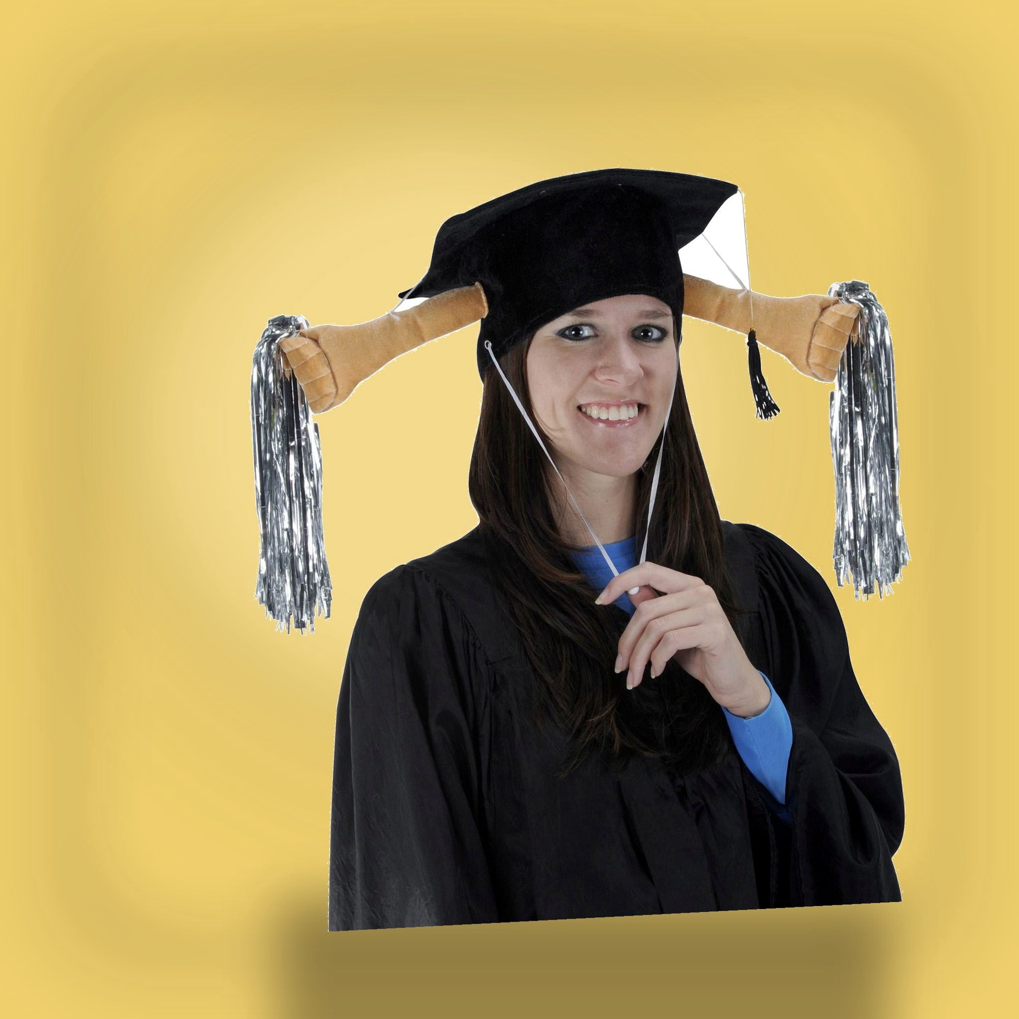 6 Pack Beistle Plush Grad Graduation Party Shaker Cap