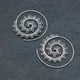 thumbnail image 1 of Nvzi Pendientes colgantes en espiral con círculos redondos vintage para mujer, aretes de aro con hojas tribales para bodas y fiestas (plateados), 1 of 3