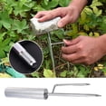 thumbnail image 3 of LOVIVER Support de Poteau en Acier Inoxydable Réglable Portable Amovible double insert, 3 of 5