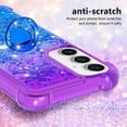 thumbnail image 4 of Slim Fit Phone Case for Samsung Galaxy S23 FE, Bling Shiny Quicksand Effect TPU Bumper Case with Four Corners Heavy Anti-Fall Protection Case for Galaxy S23 FE,Purple Blue, 4 of 14