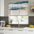 thumbnail image 5 of 2 Pack Valances for Windows, Blue Grey Vintage Window Valances for Living Room/Bedroom/Bathroom, Abstract Retro Art Light Filtering Kitchen Curtain Valance Window Treatment 54"W x18" L, 5 of 9