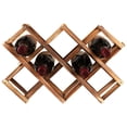 thumbnail image 1 of Estante para vinos, estantes de madera para almacenar vinos, estantes apilables para 10 botellas, soporte para botellas de vino plegable de sobremesa, estante de exhibición independiente, 1 of 4