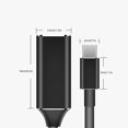 thumbnail image 2 of Tipo-C a HD Adaptador USB C Macho a HD Hembra Reemplazo del convertidor de video para computadora Macbook, Negro Jumpingount EL2561-01B, 2 of 2