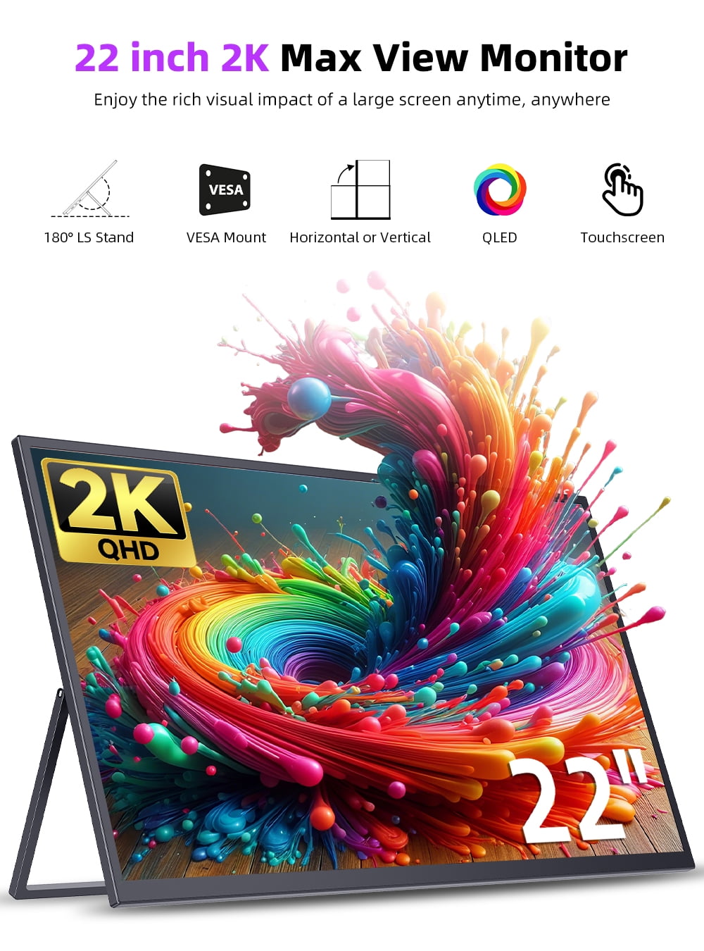 Monitor Portátil Uperfect 2k 16 Telas Sin Moldura Hdr 1080p | Cuotas