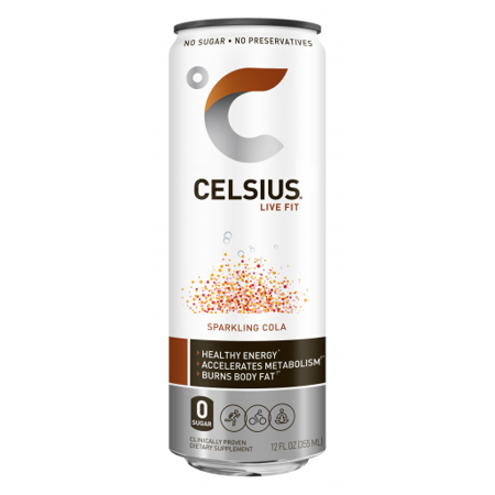 Celsius Live Fit Energy Drink, Cola, 12 Fl Oz, Pack of 12