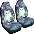 thumbnail image 3 of XYZCANDO Car Seat Protectors Covers Breathable Car Seat Covers Car Seat Cover Set Washable Non-Slip Sedan Auto, Cat Hydrangea, 3 of 10