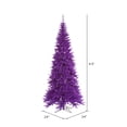 thumbnail image 2 of Vickerman 4.5' Purple Fir Slim Artificial Christmas Tree, Unlit, 2 of 3