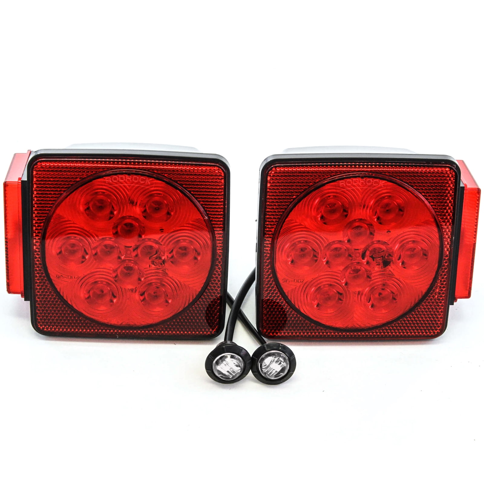 Led Pair Trailer Square Tail Light under 80 Inches & (2) 3/4 Inches ...