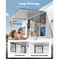 thumbnail image 3 of KFFKFF Concession Window 60x36 in, Aluminum Alloy Service Window for Food Trucks, 85-Degree Opening Serving Window with 6 Sliding Panels, Awning Door, and Drag Hook for Food Trailers, 3 of 9