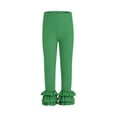 thumbnail image 5 of Children's Fashion Solid-Colour Lace Trim Casual Leggings, With Sweet-Outfit Versatility And Elastic Waistband For Comfort, Designed For Girls' Daily Wear And School Casual, 5 of 6