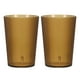 thumbnail image 1 of Vasos de Plástico Transparentes Reutilizables, Juego de Vasos de Bebida Estriados de 5.1oz (Marrón, 2 Piezas), 1 of 7