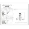 thumbnail image 7 of Luxury Traditional Indoor Ceiling Light, 12.50''H x 13.50''W, with Classic Style Elements, Vintage Design, Brushed Nickel Finish and Clear Seeded Glass, UQL3669, 7 of 7