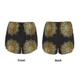 thumbnail image 3 of Susaid Gold Mandala Print Women's High Waisted Running Shorts Quick Dry Athletic Gym Track Workout Shorts Zip Pocket-XX-Large, 3 of 7