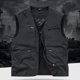 thumbnail image 1 of Camiseta sin mangas con cuello en V para hombre, informal, de color liso, con cuello en V y solapa, sin mangas, fina, para exteriores, con múltiples bolsillos, de poliéster., 1 of 6