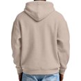 thumbnail image 5 of yuCgh Men's Waffle Knit Hoodie Coat, Double Zipper Front Closure, Casual Pullover Jacket with Hood for Fall Winter Layering & Street Style,Khaki,3XL, 5 of 5