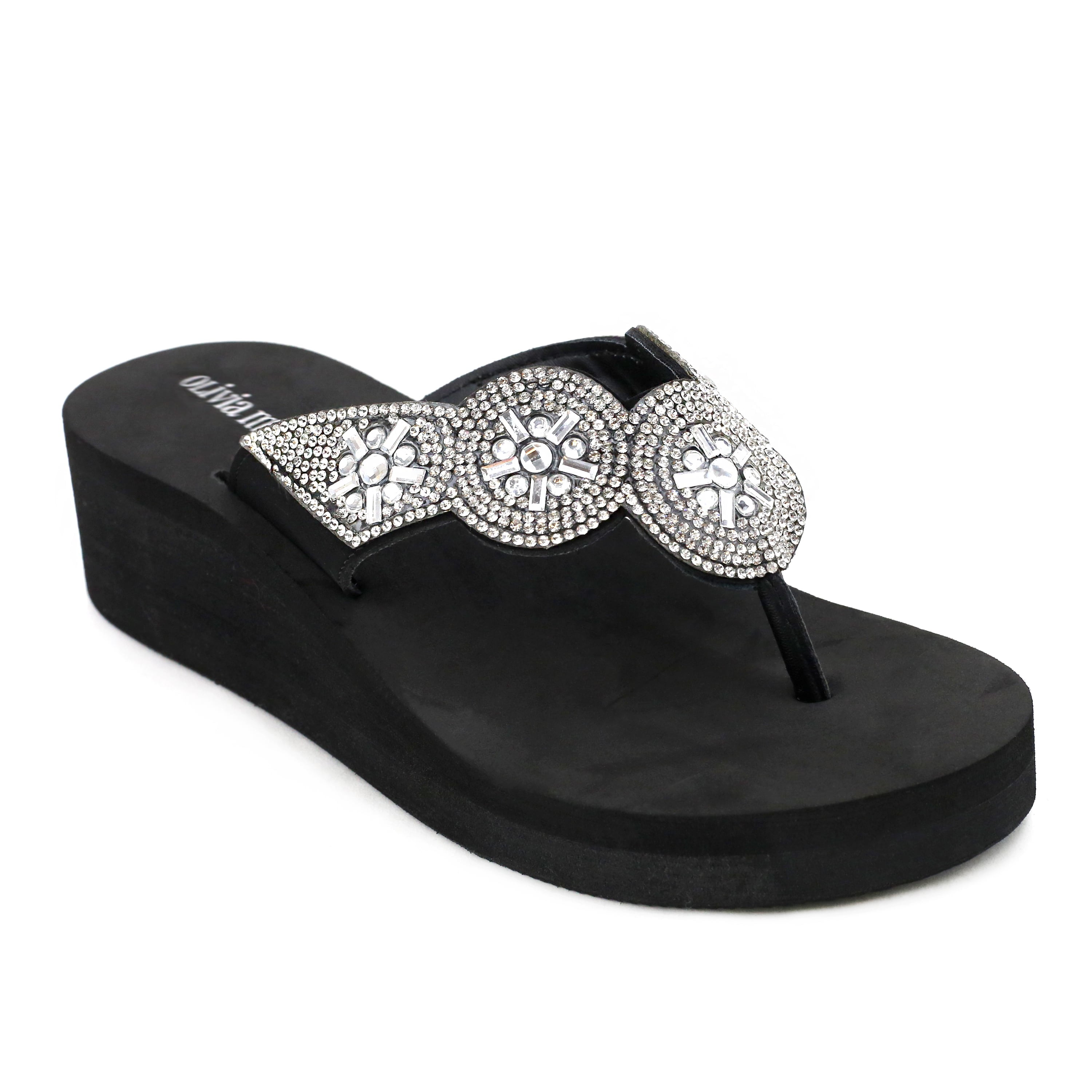 olivia miller wedge flip flops