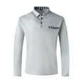 thumbnail image 1 of YDLCAFD Mens Long Sleeved Shirt Button Color Matching Sports Shirt Tops, 1 of 3