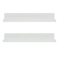 thumbnail image 6 of Kate and Laurel Mezzo Modern Metal Floating Shelves, Set of 2, 24, White, Photo Display Ledge, 6 of 7