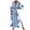 Blue, variant on PuLe Summer Dress Dress for Women 2024 Summer Casual V-Neck 3/4 Bell Sleeves Lace Up Vintage Dress Trendy Beach Swimwear Cover Ups ﻿