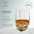 thumbnail image 3 of Viski Reserve Bruno Cocktail Glasses, Crystal Whiskey Glasses 11oz Set of 2, 3 of 7