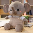 thumbnail image 2 of up to 60% off oefntac Elephant Doll Christmas Gifts 9 Inch Brown Little Elephant Stuffed Animal Plushie Toy Rompers Elephant Baby Throw Pillow Stuffed Toy Simulation Elephant Doll, 2 of 4