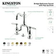 thumbnail image 3 of Kingston Brass KS7977BPL Bel-Air Bridge Bathroom Faucet with Brass Pop-up, Brushed Brass, 3 of 7