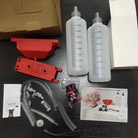 Kit de Limpieza Automática de Cadena para Motocicletas. Cepillo para Lavar la Cadena. Herramientas de Mantenimiento. Kit de Herramientas para Limpieza Automática de Cadena.