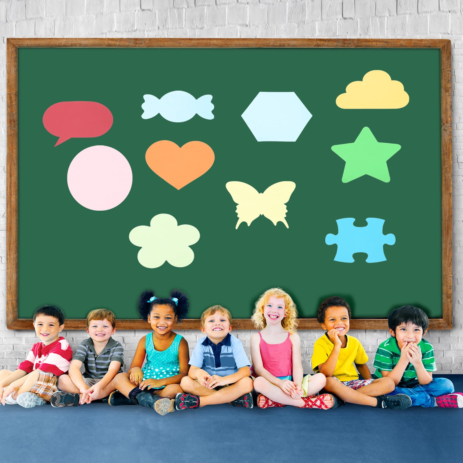 Unique Bargains Bulletin Board Paper Cut Outs Decorations for DIY Crafts ["Hexagon"]