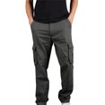 thumbnail image 1 of CEHVOM Men's Plus Size Pure Cotton Multi-pocket Wear-resistant Overalls Trousers, 1 of 7