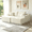Beige White, variant on New 76"Cloud Sectional Couch, L-Shape Chaise with R-Shape Chaise with Deep Seat and Comfortable 2 Seater Couch for Modern Living Room,(Plush Fabric),BEIGE white,CUP HOLDER