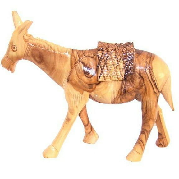 Olive wood Donkey ( 18cm or 7 inches )